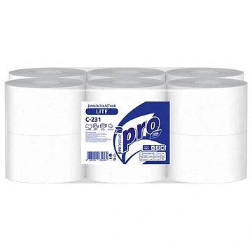 Туалетная бумага Protissue С231 в рулоне, белая, 1 слой, 200м