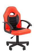 Кресло Chairman Kids 111 Россия экокожа красный/черный