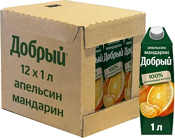 Сокосодержащий напиток Добрый Апельсин-мандарин, 1л