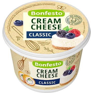 Сыр Bonfesto Cream Cheese Кремчиз мягкий 70%, 500г