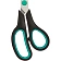 Ножницы Attache 195 мм с пласт.прорезин.ручками,цвет бирюзовый/черный