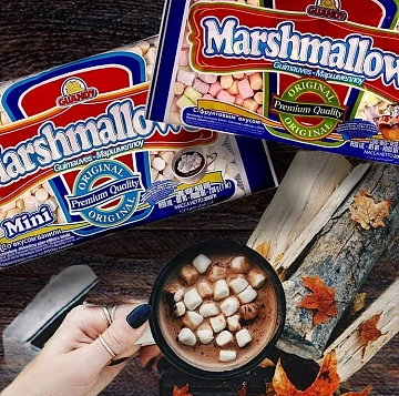 Маршмеллоу Guandy Classic мини белый ванильный, 200г