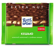 Шоколад Ritter Sport молочный кешью, 100г