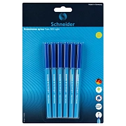 Набор шариковых ручек Schneider 'Tops 505 F Light Blue', 6шт., синие, 0,8мм, блистер