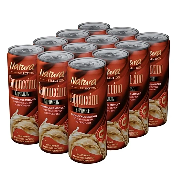 Кофейный напиток Natura selection Capuccino Карамель, 220мл