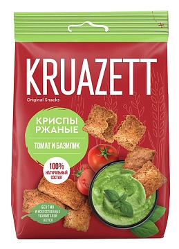 Крипсы Kruazett ржаные томат и базилик, 70г