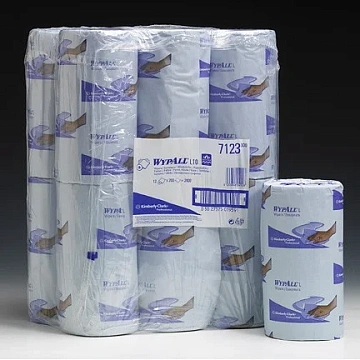 Протирочные салфетки Kimberly-Clark Wypall L10, 7123, 1 слой, с центральной вытяжкой, голубые, 200 листов