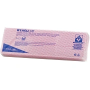 Протирочные салфетки Kimberly-Clark WypAll Х80 7568, листовые, 25шт, 1 слой, красные