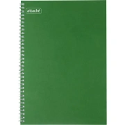 Бизнес-тетрадь А4 80л ATTACHE, спираль, т.-зеленый, блок 60г, обложка 215г