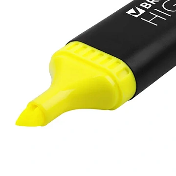 Текстовыделитель BRAUBERG 'Contract', ЖЕЛТЫЙ, линия 1-5 мм, 150389