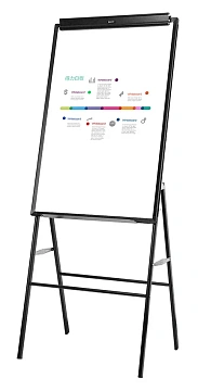 Флипчарт Deli 7890 90x60см, лаковый, белый/черный, с аксессуарами
