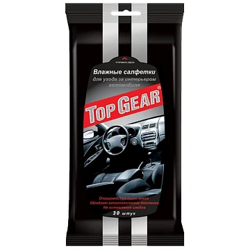 Салфетки влажные для салона автомобиля Top Gear 30