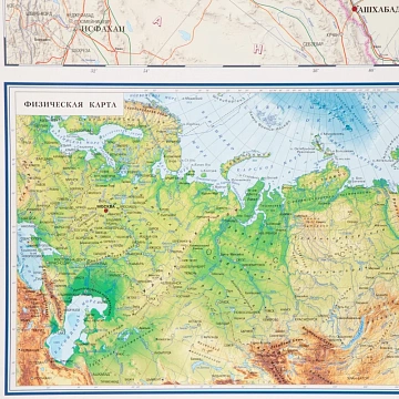 Карта настенная РФ политико-административная 1:3,7млн., 2,33х1,58м