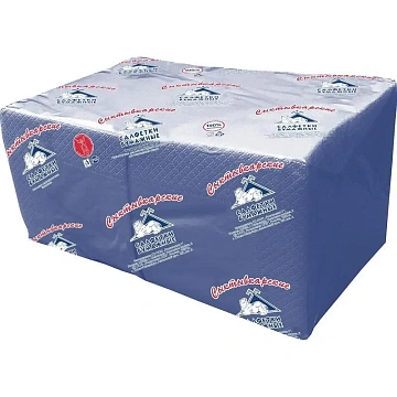 Салфетки сервировочные Roshy 24х24см, синие, 2 слоя, 250шт