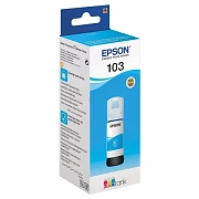 Чернила EPSON 103 (C13T00S24A) для СНПЧ EPSON L3100/L3101/L3110/L3150/L3151/L1110, голубые, ОРИГИНАЛ