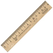 Линейка деревянная 15 см, ЛП-150, МОЖГА, С03