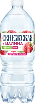 Вода питьевая Сенежская негазированная, малина, 1л x 6шт