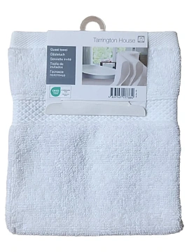 Tarrington House Полотенце махровое белое 500г, 30 x 30см