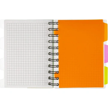 Бизнес-тетрадь 140л,кл,А6,SPIRAL BOOK Салатовый,евросп,обл.пл,раздел.84114