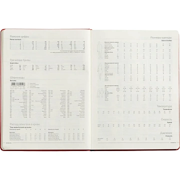 Ежедневник недатированный A4, , Megapolis красный 160л 3-026/04