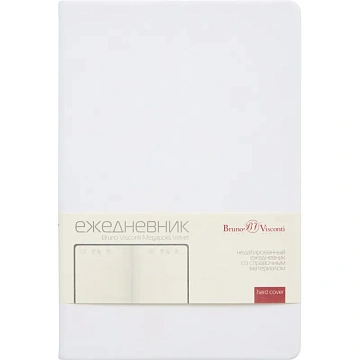 Ежедневник недатированный А5 MEGAPOLIS VELVET New БЕЛЫЙ 3-780/23