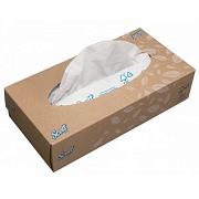 Косметические салфетки Kimberly-Clark Scott 100шт, 19х22см, 2 слоя, белые