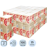 Бумажные полотенца Focus Premium H2, 2 слоя, Z-сложение, 100лист, белые,  5076395