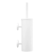 Щетка санитарная настенная MERIDA OPTIMUM с крышкой с 2мя креплениями, эмалированная