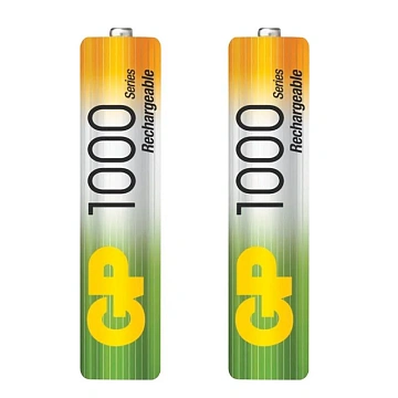 Батарейки аккумуляторные Ni-Mh мизинчиковые КОМПЛЕКТ 2 шт., AAA (HR03) 950 mAh, GP, 100AAAHC-2DECRC2