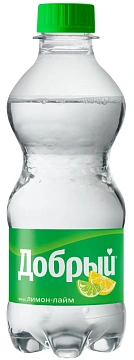 Напиток Добрый лимон-лайм газированный, 300мл