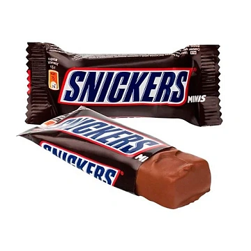 Шоколадный батончик Snickers Minis с карамелью, арахисом и нугой, 2,9кг
