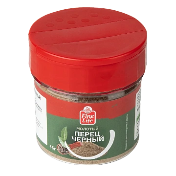 Fine Life Приправа перец черный молотый, 65г