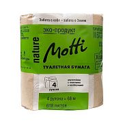 Туалетная бумага Motti 101714пп 17м, в рулоне, 2 слоя, белая, 4 рулона