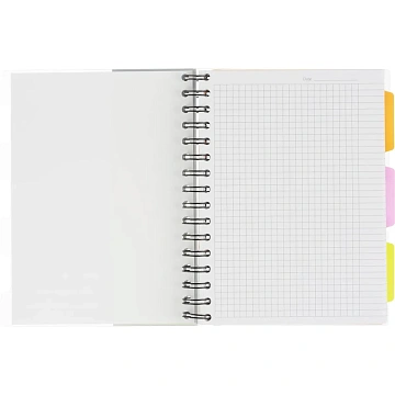 Бизнес-тетрадь 140л,кл,А5,SPIRAL BOOK Синий,евроспир,обл.пласт,раздел.84113