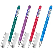 Ручка шариковая масляная BRAUBERG 'ONE MOMENT COLOR', СИНЯЯ, корпус ассорти, В ДИСПЛЕЕ, игольчатый узел 0,7 мм, линия письма 0,35 мм, 143003