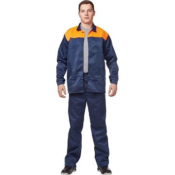 Костюм летний муж. л16-КБР син/оранж (р.56-58) 158-164