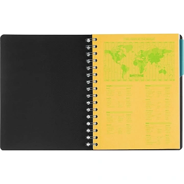 Бизнес-тетрадь SMARTBOOK А5 120л. клетка,спир,микроп,разд,карм,сер-бирюз