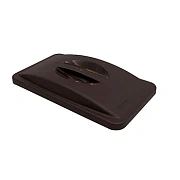 Крышка для мусорного контейнера Rubbermaid SlimJim 87л/60л, с ручкой, коричневая, FG268888BRN