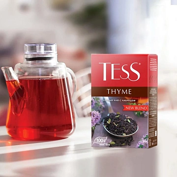 Чай листовой черный Tess Thyme 100 г (чабрец)