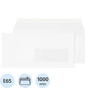 Конверт в упаковке ECOPOST Е65 стрип пр.окно110х220 80г 1000шт/уп./1836