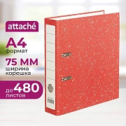 Папка-регистратор  без мет.уголка_бюдж 75мм ч/б,крас,бум/бум