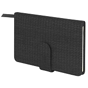 Еженедельник датированный 2026 МАЛЫЙ ФОРМАТ 95х155 мм, А6, BRAUBERG 'Augustus', под кожу, черный, 11