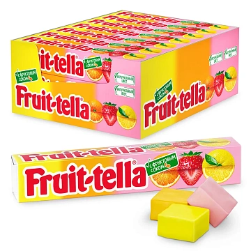 Конфеты жевательные Fruittella Ассорти с фруктовым соком, 41г x 21 шт