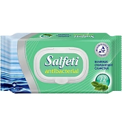 Салфетки влажные, 72 шт., SALFETI 'Antibacterial', антибактериальные, крышка-клапан, 48397