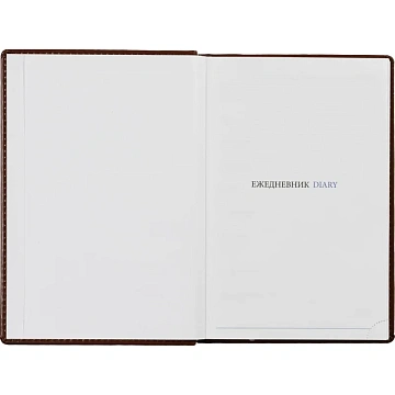 Ежедневник недатированный коричн, А5, 148x218, 352стр, Agenda