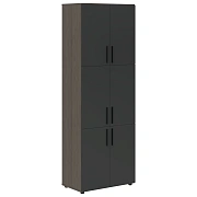 Шкаф высокий широкий VHCS 80.8 Яшма черный/Дуб Сильвер 800х430х2253 VELION