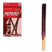 Печенье-соломка LOTTE 'Pepero Original', в шоколадной глазури, в картонной упаковке, 47 г, Корея, 00