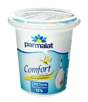 Сметана Parmalat безлактозная 15%, 300г