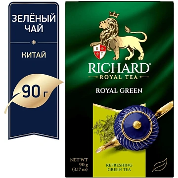 Чай Richard Royal Green зел.лист., 90г 14021