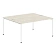 Стол 2-х местный XWST 1614 Сосна Эдмонт/Белый 1600х1400х750 XTEN-S